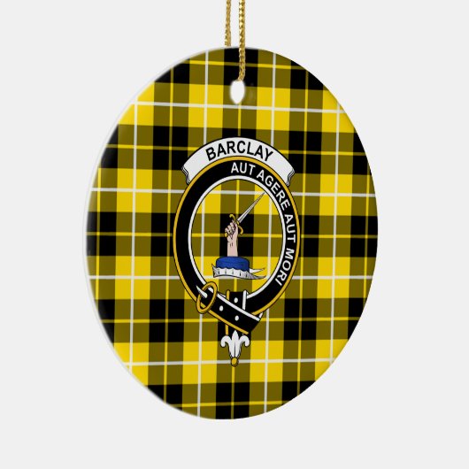 Scottish Clan Barclay Dress Modern Tartan and Cres Keramik Ornament (Rechts)