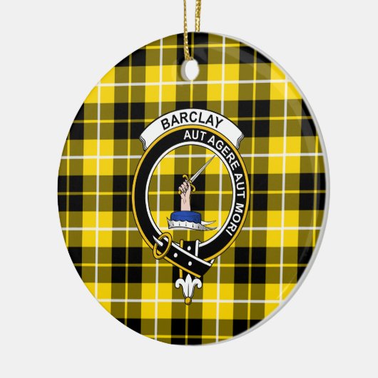 Scottish Clan Barclay Dress Modern Tartan and Cres Keramik Ornament (Links)