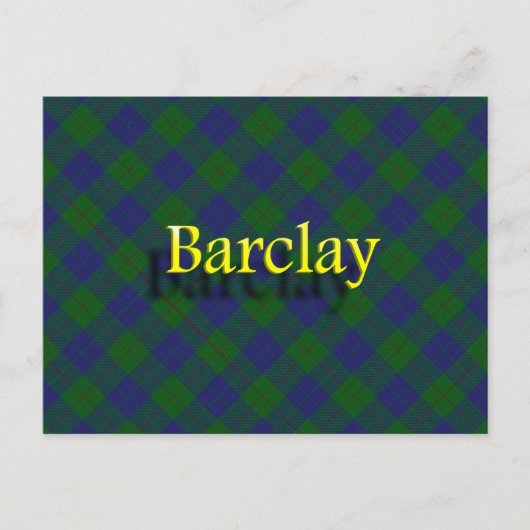 Scottish Clan Barclay Postkarte (Vorderseite)