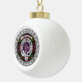 Scottish Clan Beaton Tartan und Wappen Keramik Kugel-Ornament (Rechts)