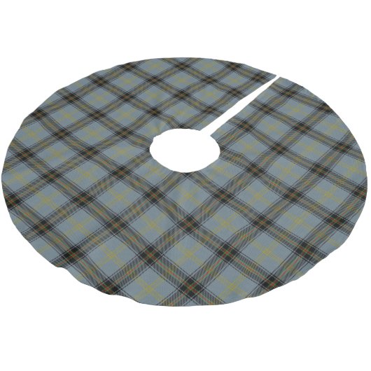 Scottish Clan Bell Tartan Polyester Weihnachtsbaumdecke (Schrägansicht)