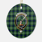 Scottish Clan Blackadder Tartan und Wappen Keramik Ornament (Links)