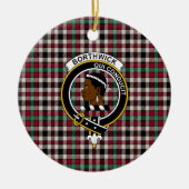 Scottish Clan Borthwick Ancient Tartan und Wappen Keramik Ornament (Vorne)