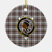 Scottish Clan Borthwick Tartan und Wappen Keramik Ornament (Vorne)