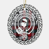 Scottish Clan Borthwick Tartan und Wappen Keramik Ornament (Links)