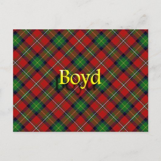 Scottish Clan Boyd Postkarte (Vorderseite)