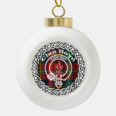 Scottish Clan Boyd Tartan und Wappen Keramik Kugel-Ornament (Vorderseite)