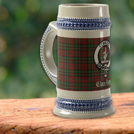 Scottish Clan Boyd Wappen Abzeichen & Tartan Bierglas
