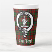 Scottish Clan Boyd Wappen Abzeichen & Tartan Milchtasse (Vorderseite)