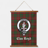 Scottish Clan Boyd Wappen Abzeichen & Tartan Wandteppich Mit Holzrahmen (Vorderseite)