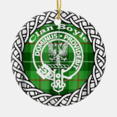 Scottish Clan Boyle Tartan und Wappen Keramik Ornament (Vorne)