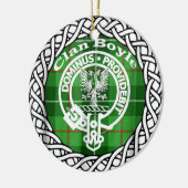 Scottish Clan Boyle Tartan und Wappen Keramik Ornament (Links)