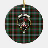 Scottish Clan Brodie Tartan und Wappen Keramik Ornament (Vorne)