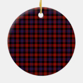 Scottish Clan Broun Modern Tartan und Wappen Keramik Ornament (Hinten)