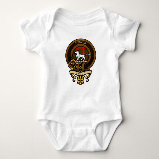 Scottish Clan Bruce Abzeichen und Wappen | Wappen Baby Strampler (Vorderseite)