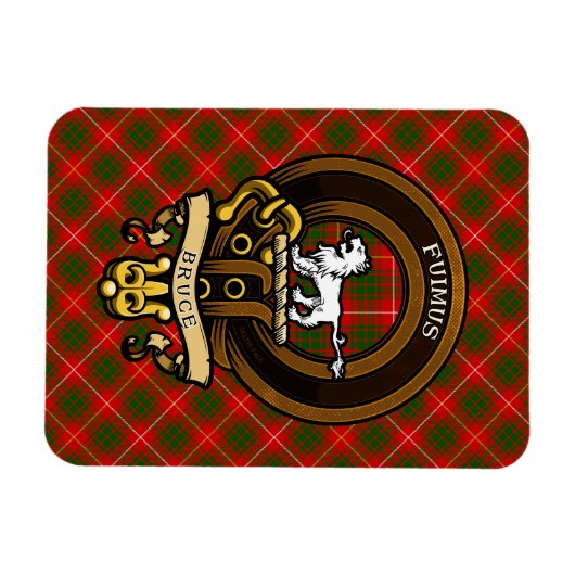 Scottish Clan Bruce Abzeichen und Wappen | Wappen Magnet (Horizontal)
