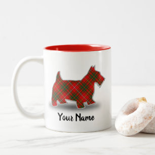 Scottish Clan Bruce Tartan Scottish Terrier Zweifarbige Tasse