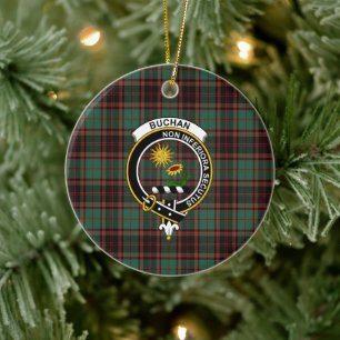 Scottish Clan Buchan Ancient Tartan und Wappen Keramik Ornament