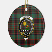 Scottish Clan Buchan Ancient Tartan und Wappen Keramik Ornament (Links)