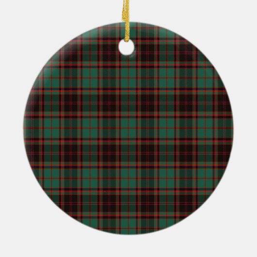 Scottish Clan Buchan Ancient Tartan und Wappen Keramik Ornament (Hinten)