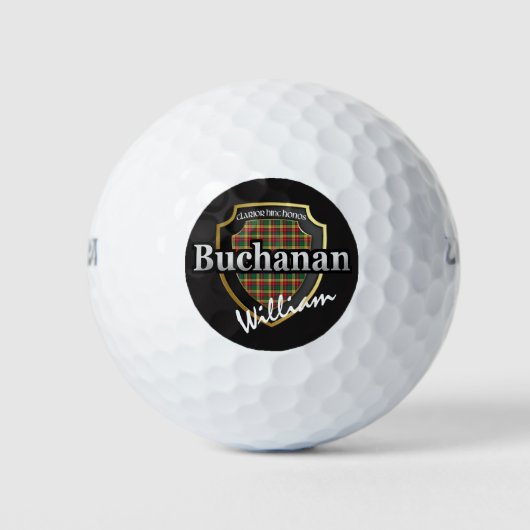 Scottish Clan Buchanan personalisieren Ihren Namen Golfball (Vorderseite)