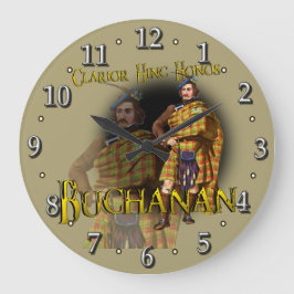 Scottish Clan Buchanan Tartan Große Wanduhr