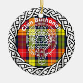 Scottish Clan Buchanan Tartan und Wappen Keramik Ornament (Vorne)
