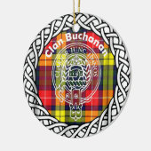 Scottish Clan Buchanan Tartan und Wappen Keramik Ornament (Links)