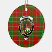 Scottish Clan Burnett Ancient Tartan und Wappen Keramik Ornament (Links)