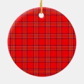 Scottish Clan Burnett Modern Tartan und Wappen Keramik Ornament (Hinten)