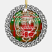 Scottish Clan Burnett Tartan und Wappen Keramik Ornament (Vorne)
