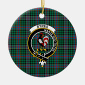 Scottish Clan Byres Tartan und Wappen Keramik Ornament (Vorne)