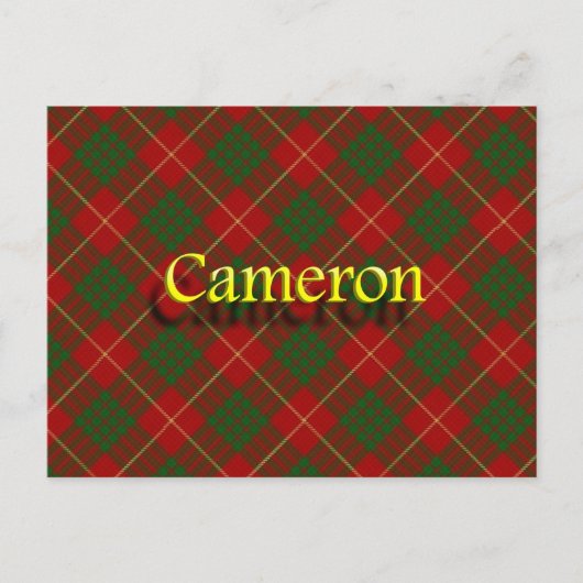 Scottish Clan Cameron Postkarte (Vorderseite)