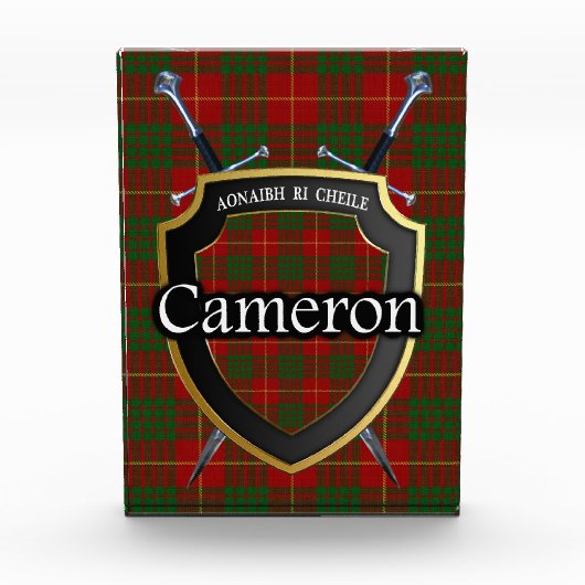 Scottish Clan Cameron Tartan Fotoblock (Vorderseite)