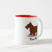 Scottish Clan Cameron Tartan Scottish Terrier Zweifarbige Tasse (VorderseiteRechts)