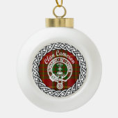 Scottish Clan Cameron Tartan und Wappen Keramik Kugel-Ornament (Vorderseite)
