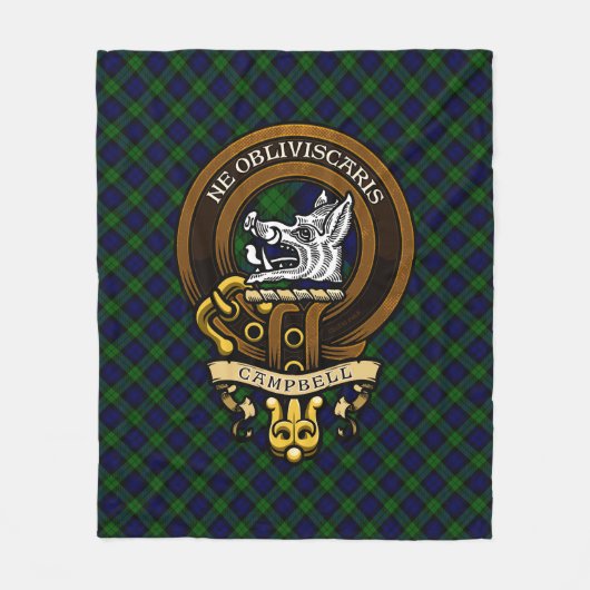 Scottish Clan Campbell Abzeichen und Wappen Fleecedecke (Vorderseite)