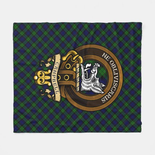 Scottish Clan Campbell Abzeichen und Wappen Fleecedecke (Vorderseite (Horizontal))