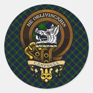 Scottish Clan Campbell Abzeichen und Wappen Runder Aufkleber