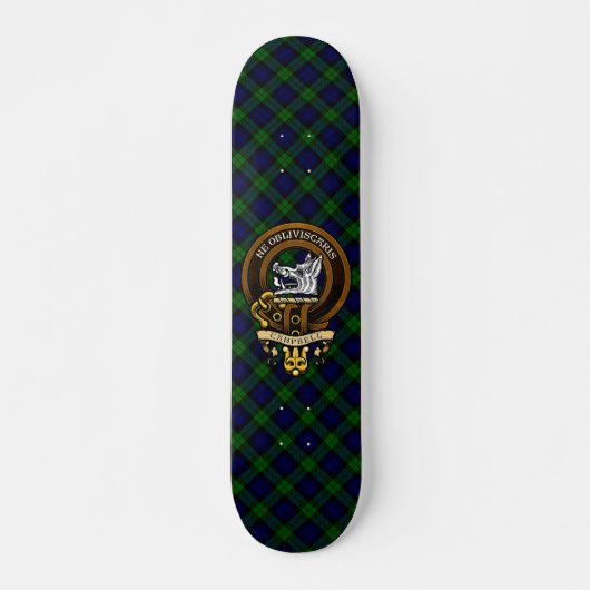 Scottish Clan Campbell Abzeichen und Wappen Skateboard (Vorne)
