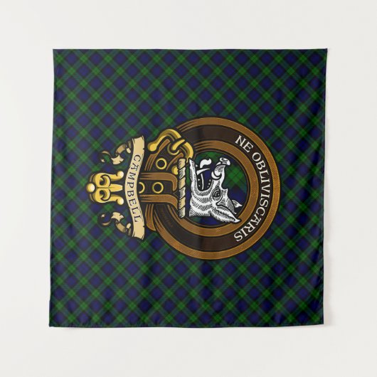 Scottish Clan Campbell Abzeichen und Wappen Wandteppich (Vorderseite (Horizontal))
