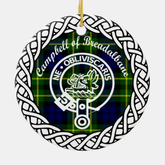 Scottish Clan Campbell of Breadalbane Tartan and C Keramik Ornament (Hinten)