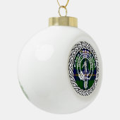 Scottish Clan Carmichael Tartan und Wappen Keramik Kugel-Ornament (Links)