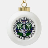 Scottish Clan Carmichael Tartan und Wappen Keramik Kugel-Ornament (Vorderseite)