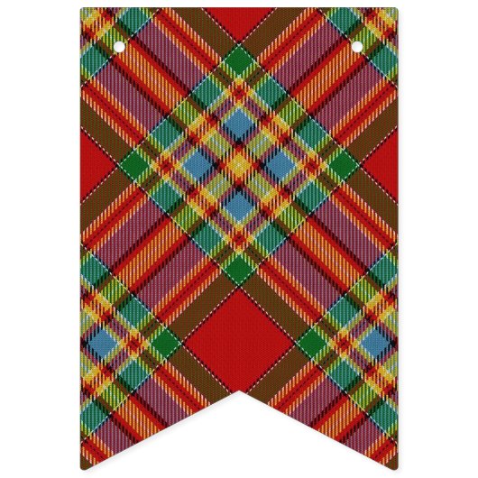 Scottish Clan Chattan Tartan Wimpelkette (Dritte Fahne)