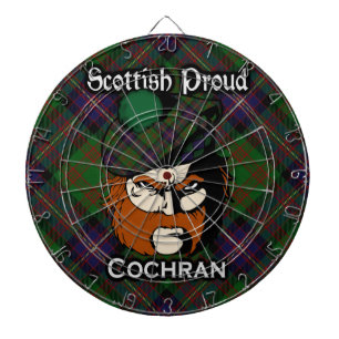 Scottish Clan Cochran Tartan Dartboard Dartscheibe