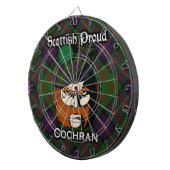 Scottish Clan Cochran Tartan Dartboard Dartscheibe (Vorderseite rechts)