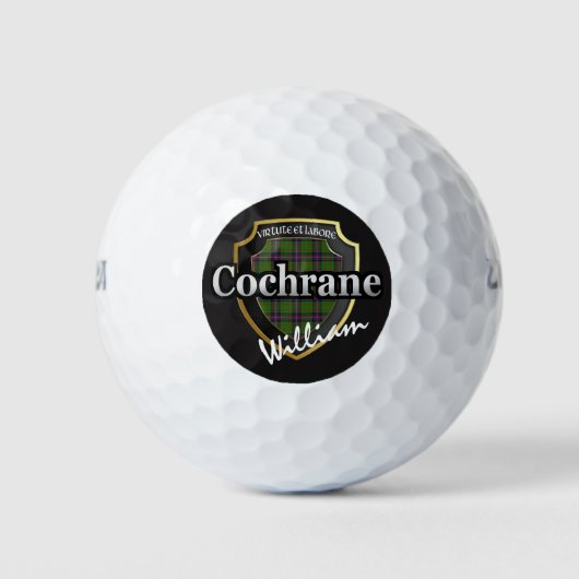 Scottish Clan Cochrane personalisieren Ihren Namen Golfball (Vorderseite)