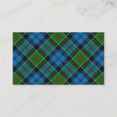 Scottish Clan Colquhoun Tartan Kariert Visitenkarte (Rückseite)