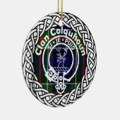 Scottish Clan Colquhoun Tartan und Wappen Keramik Ornament (Rechts)